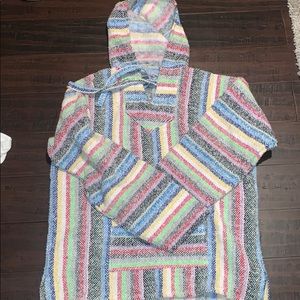 Multicolor Striped Women's Hoodie